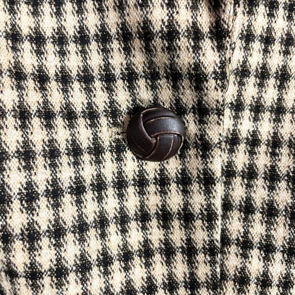 Heartloom Farron Blazer Check Pattern Ponte Oversized Jacket Tan 2-Button Sz S - Picture 9 of 13